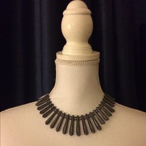 NWT Kendra Scott Jill Collar Necklace in Gunmetal